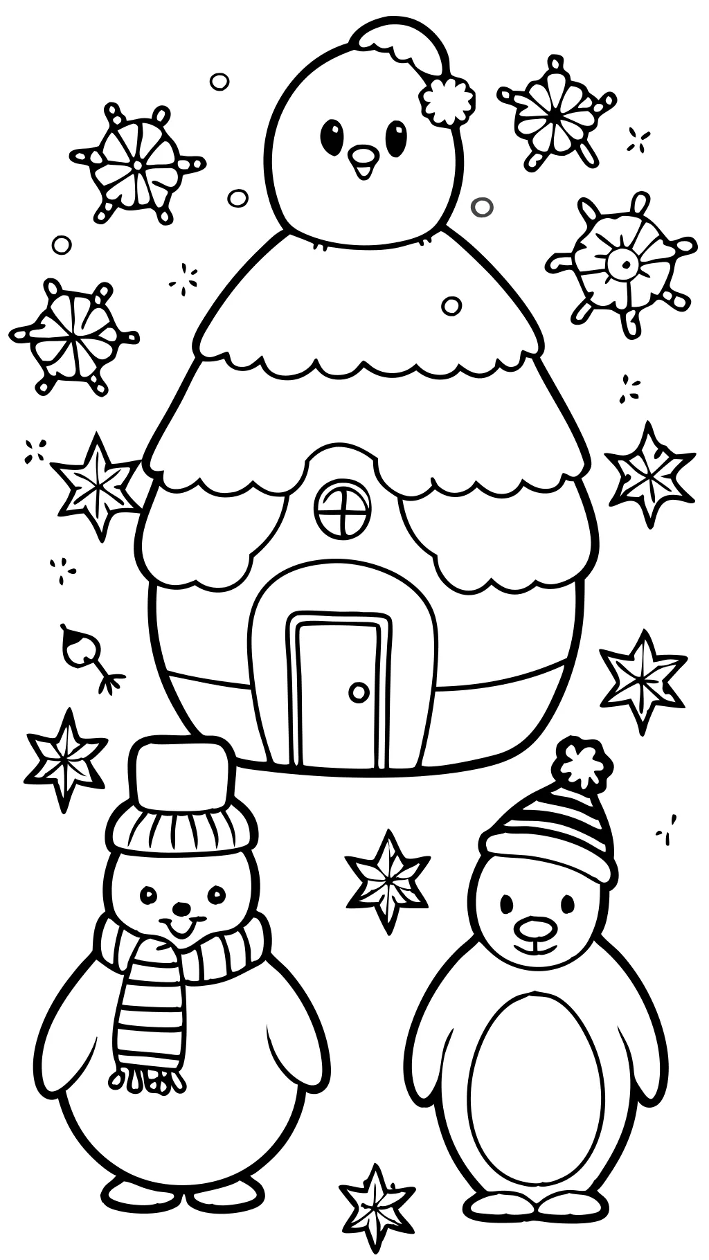 coloriages d’hiver pour école maternelle